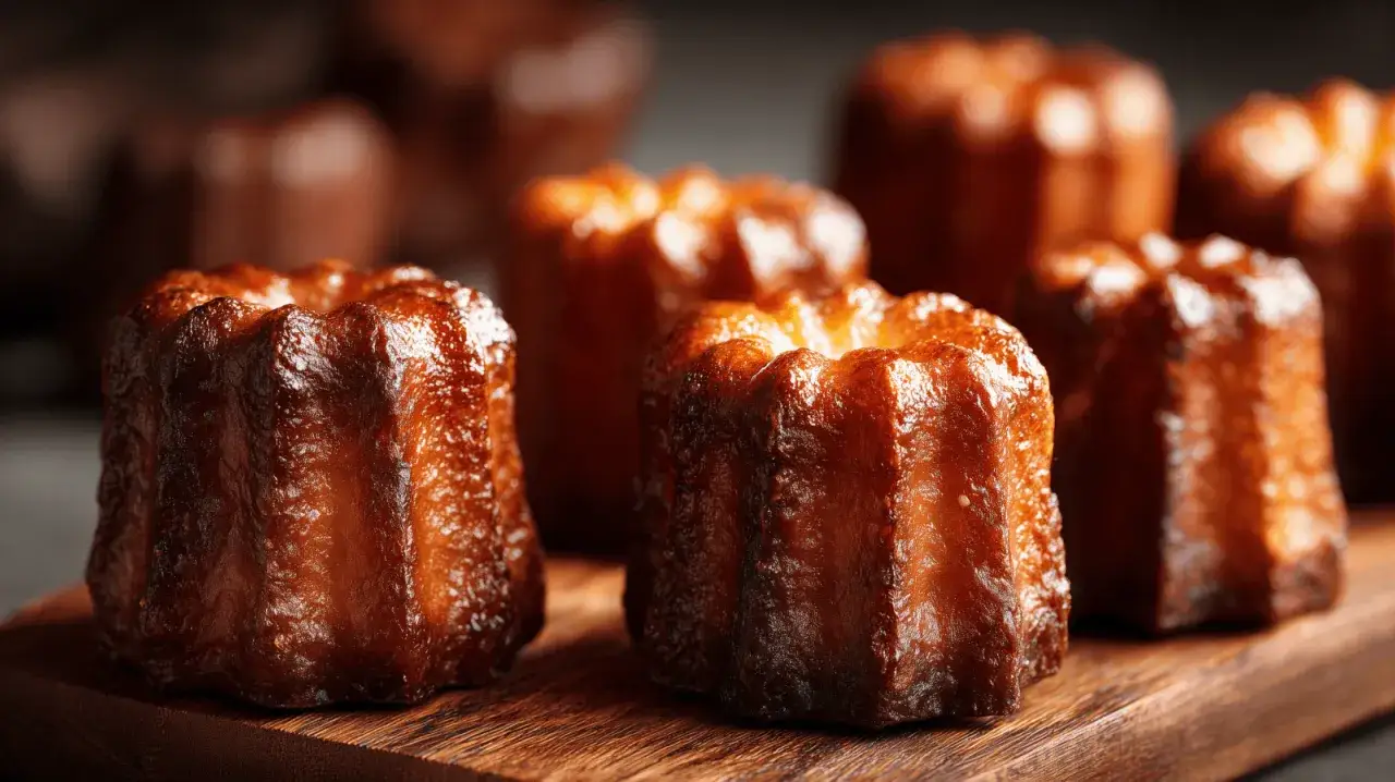 Mini cannel&eacute;s dor&eacute;s et caram&eacute;lis&eacute;s, pr&ecirc;ts &agrave; &ecirc;tre d&eacute;gust&eacute;s. Leur cro&ucirc;te craquante promet un c&oelig;ur moelleux.