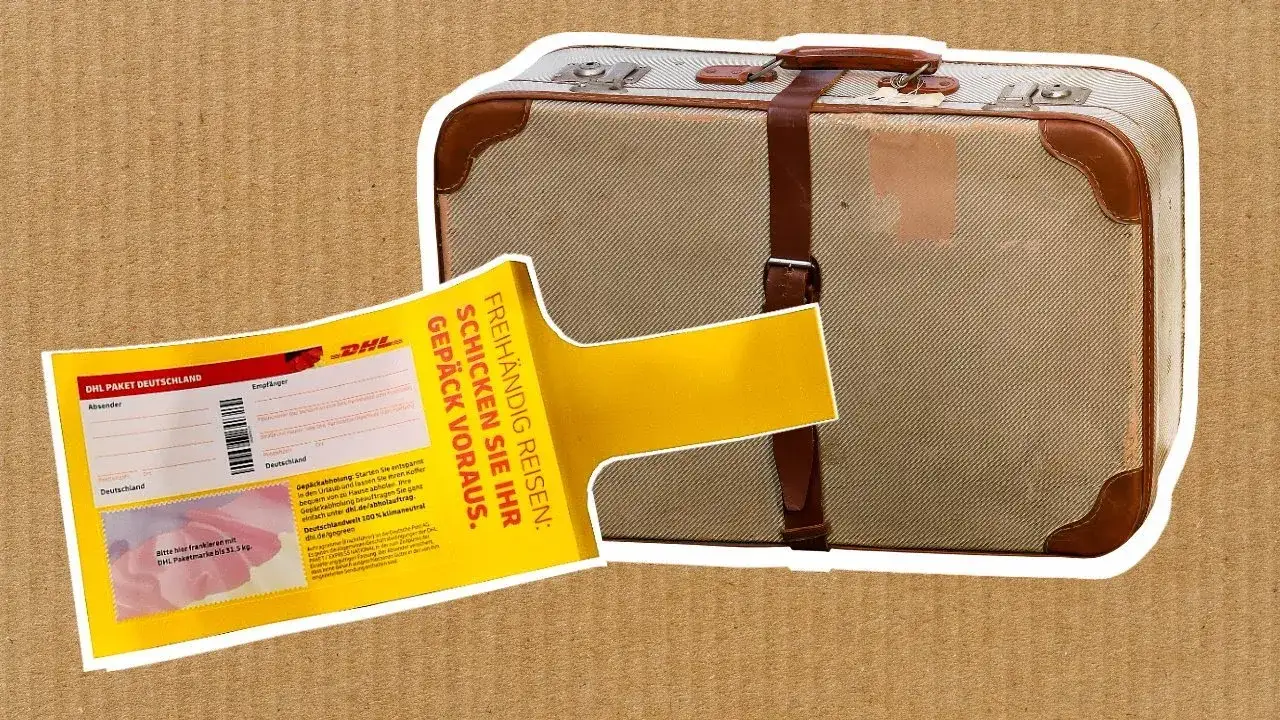 Koffer in Versandkarton DHL