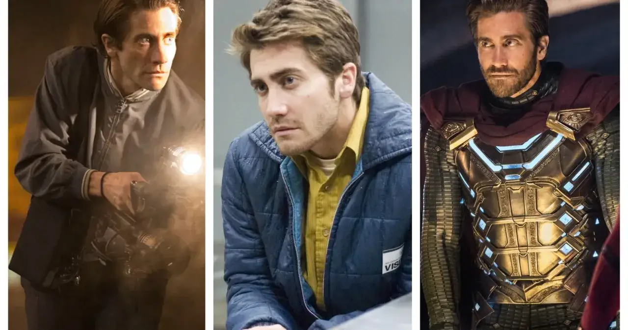 Jake Gyllenhaal w trzech odsłonach: jako dziennikarz z kamerą, w niebieskiej kurtce i jako Mysterio. Jego filmy to kino pełne emocji.