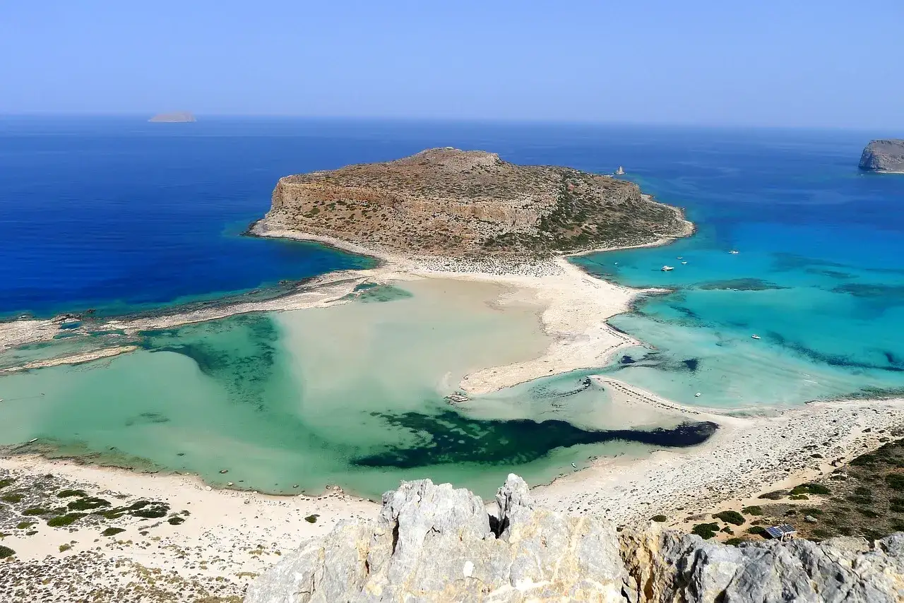 Laguna Balos z lotu ptaka