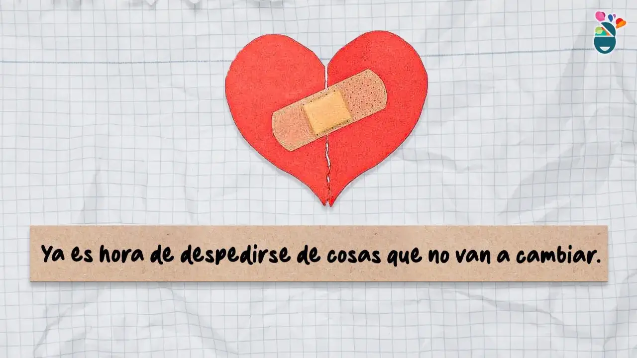 Coraz&oacute;n rojo roto, con una tirita, simbolizando el mal de amores. 