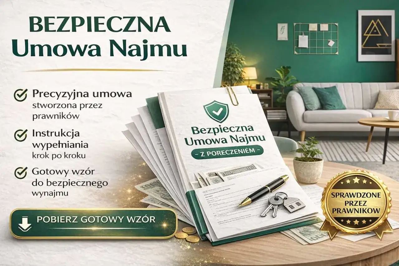 Bezpieczna umowa najmu mieszkania: precyzyjna, stworzona przez prawników, z instrukcją krok po kroku. Pobierz gotowy wzór do bezpiecznego wynajmu.