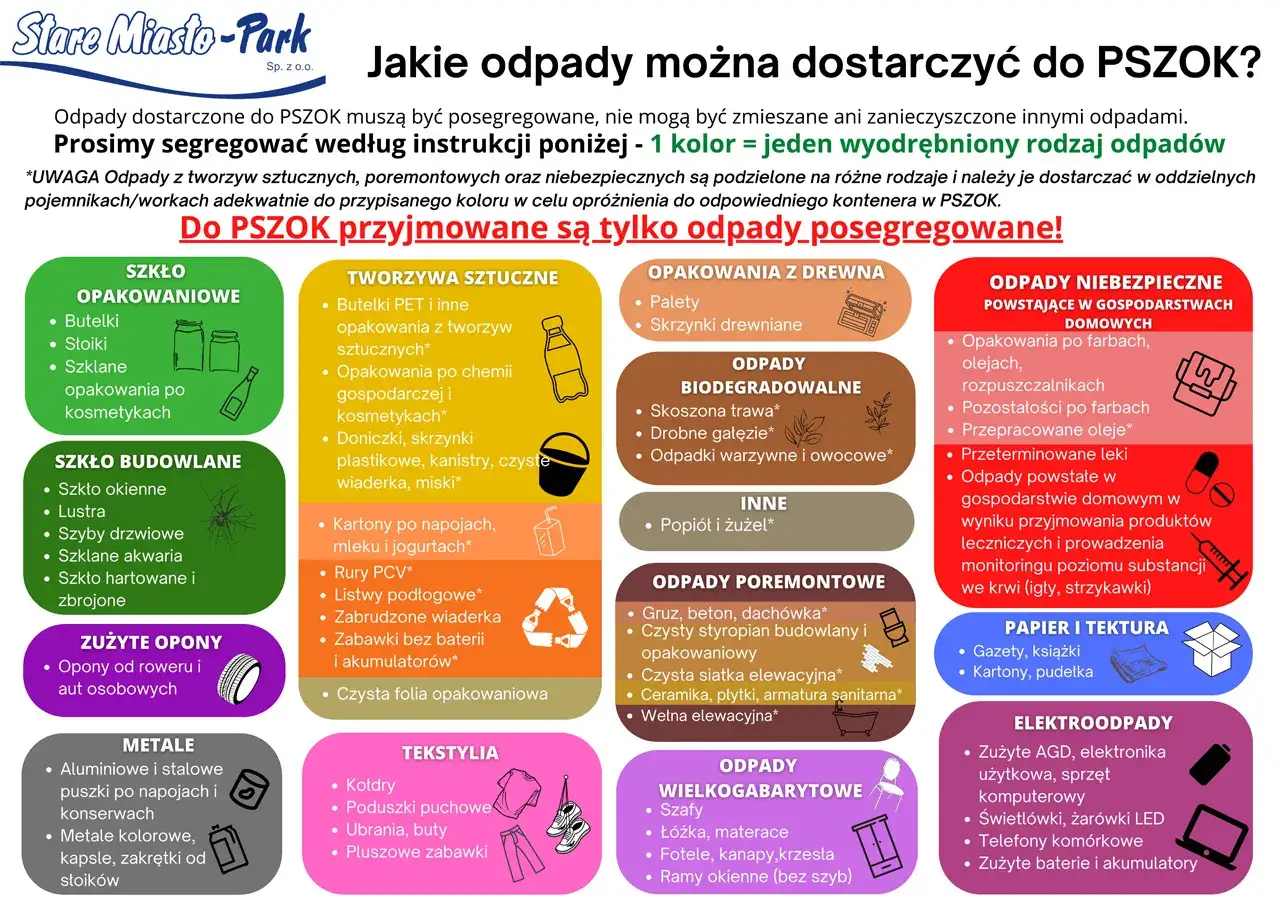 PSZOK styropian odpady wielkogabarytowe