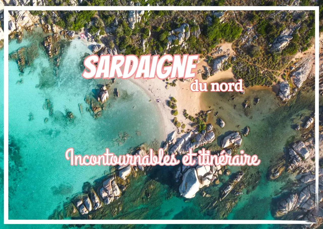 Carte des stations balnéaires du nord de la Sardaigne