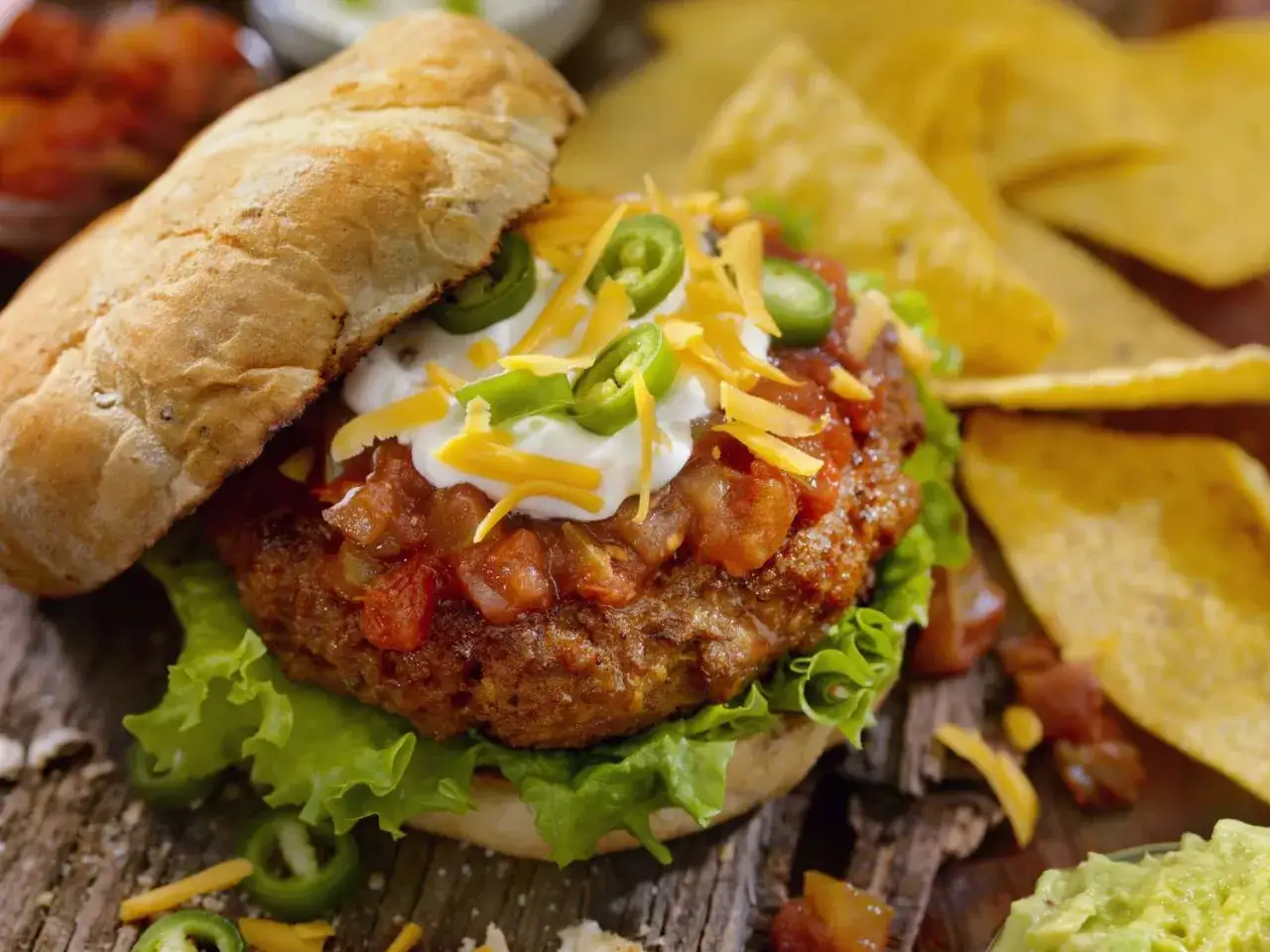 burgery z różnymi przyprawami, burger tex-mex, burger bbq