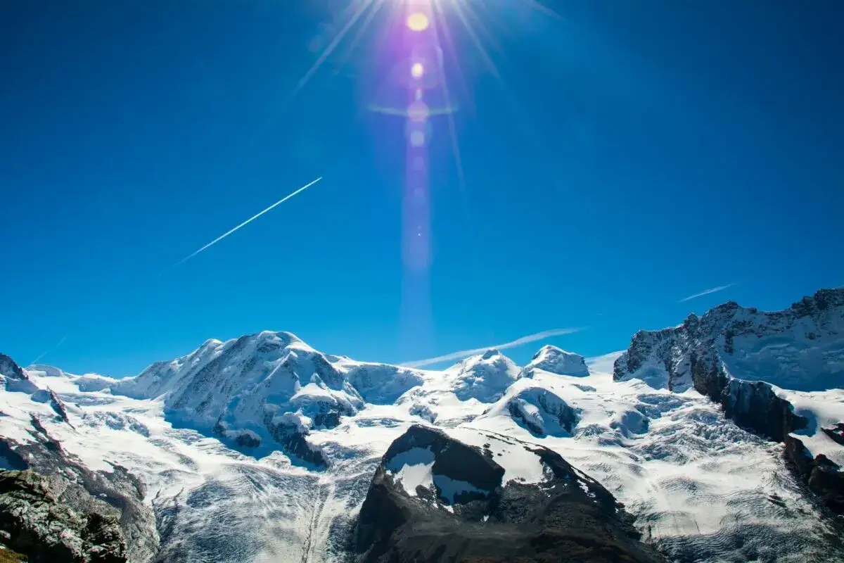 Gornergrat Bahn Aussicht Monte Rosa