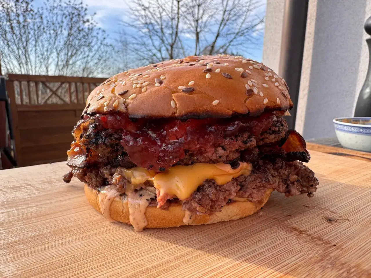 smash burger przygotowanie