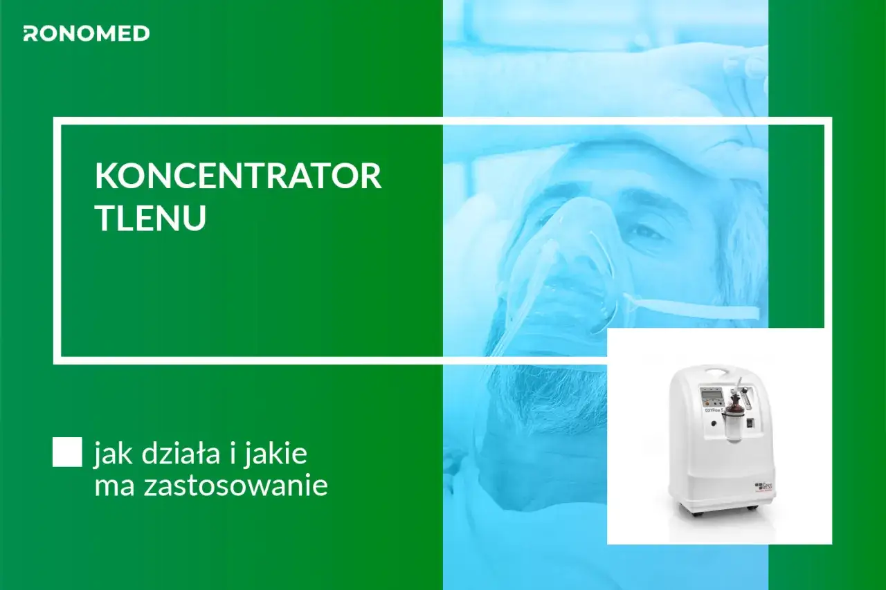 Koncentrator tlenu: jak działa i jakie ma zastosowanie. Urządzenie dostarcza tlen pacjentowi z maską.