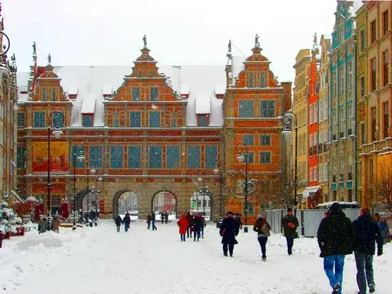 Gdańsk Długi Targ zimą