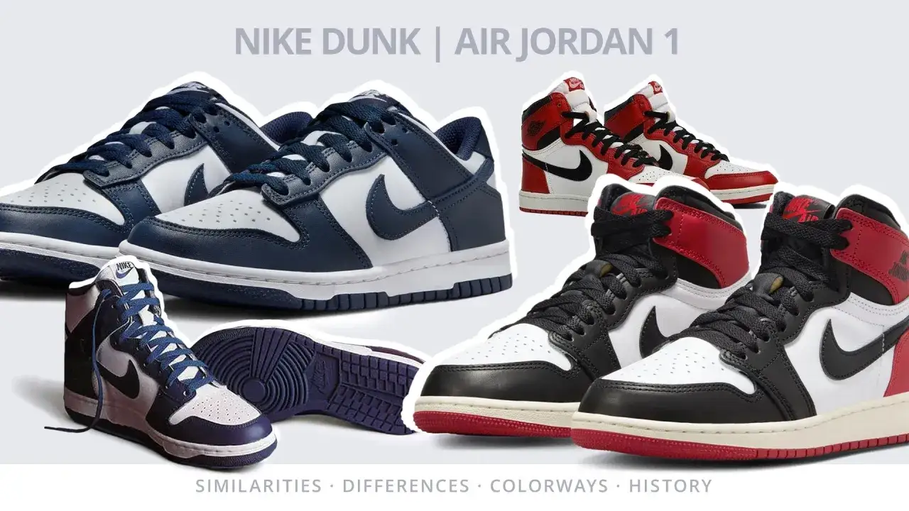 Nike Dunk i Air Jordan 1 – czy Jordan to Nike? Porównanie kultowych modeli butów sportowych.
