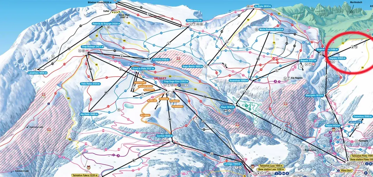 Mappa di piste da sci in Italia, con percorsi per ogni livello, da principianti a esperti. Ideale per chi ama sciare in Italia.