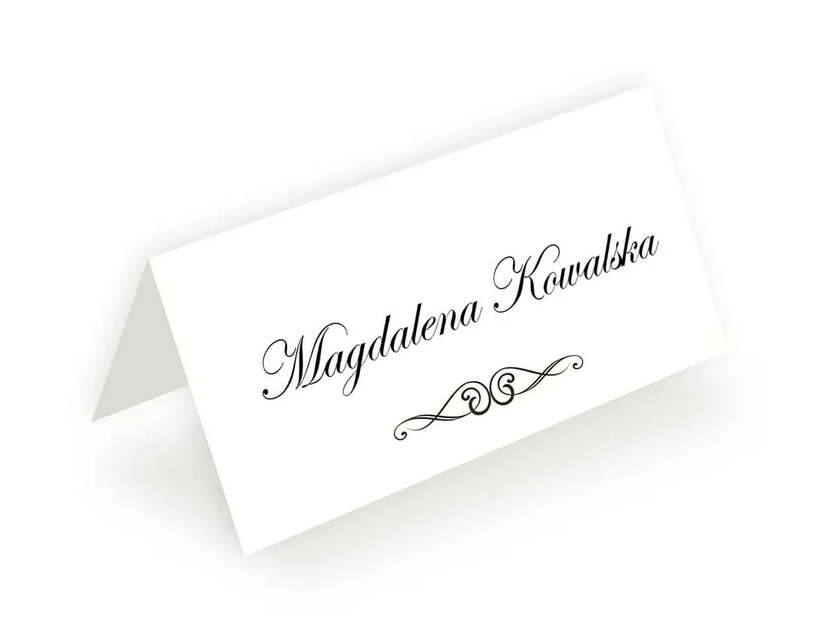 Elegancka winietka z imieniem