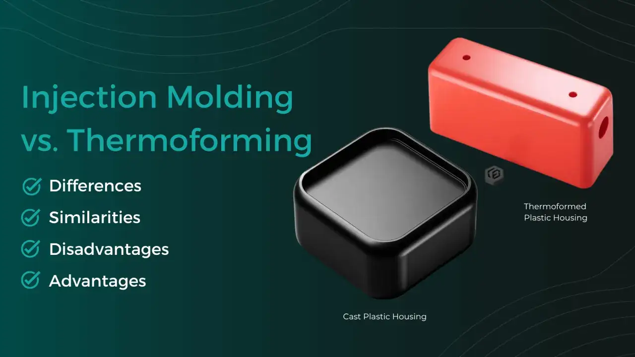 Injection molding vs. thermoforming: a comparison of mold design, differences, similarities, disadvantages, and advantages.