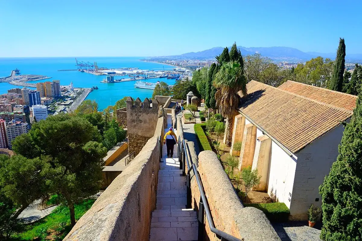 Malaga Alcazaba i Zamek Gibralfaro panorama