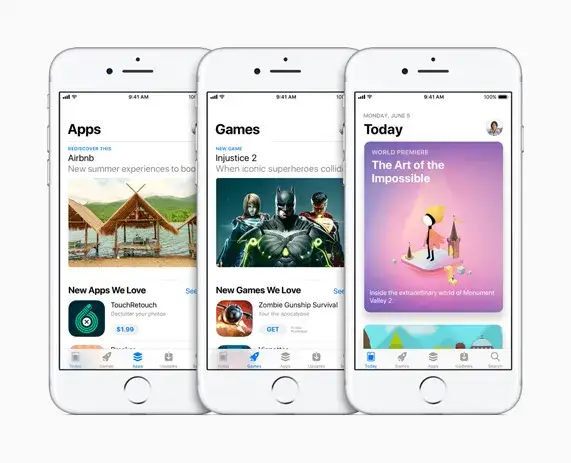 Interfejs App Store na iPhone