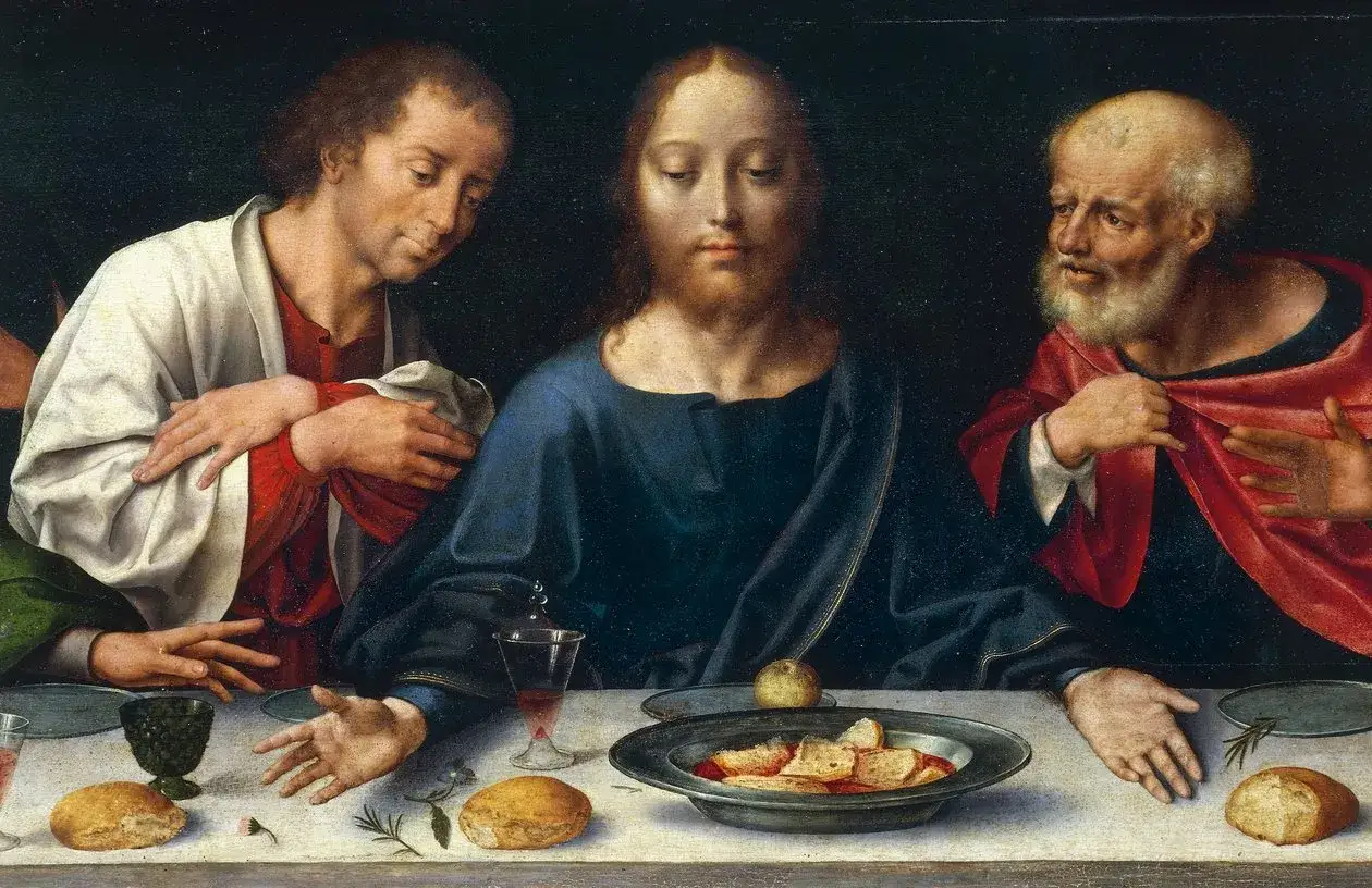Johannes und Jesus Detail aus Das letzte Abendmahl