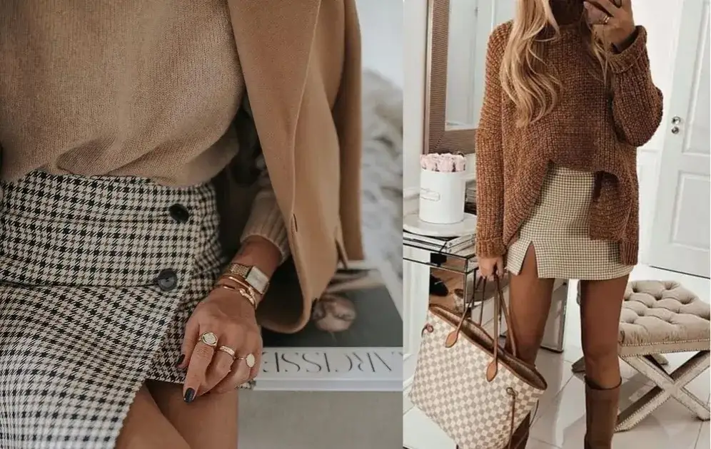 Zdjęcie Stylizacje z spódnicą w pepitkę, które odmienią Twój look