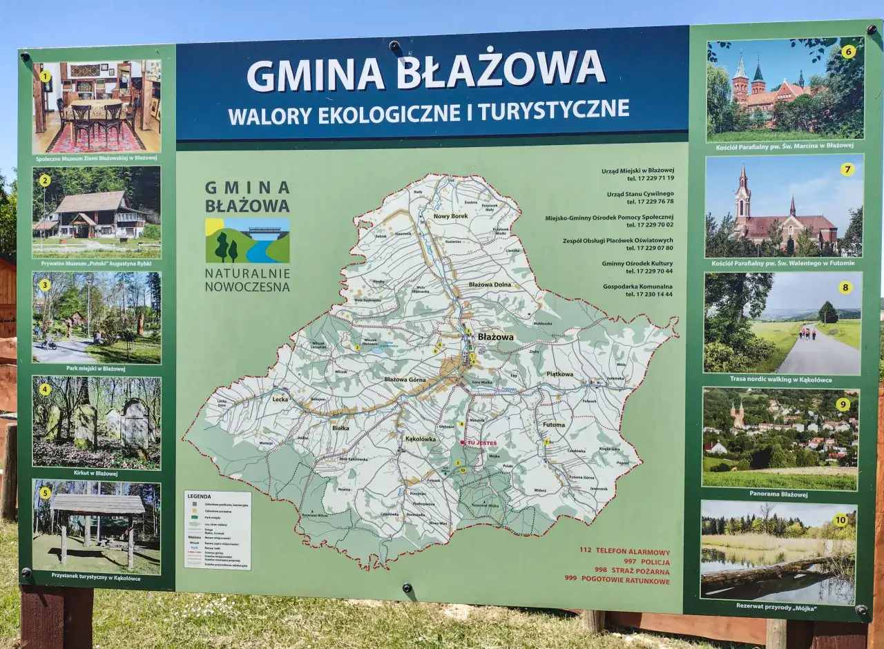 Mapa szlaków Rezerwatu Mójka