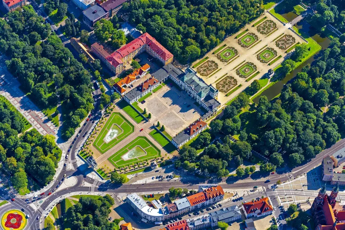 Pałac Branickich Białystok z lotu ptaka