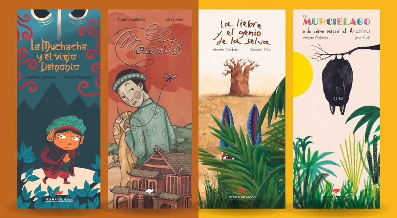 Cuatro portadas de libros infantiles: