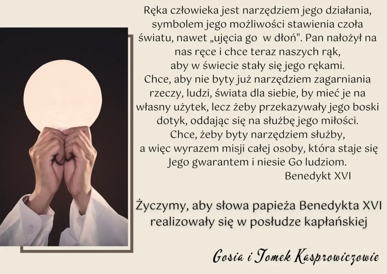 życzenia dla kapłan&oacute;w Wielki Czwartek