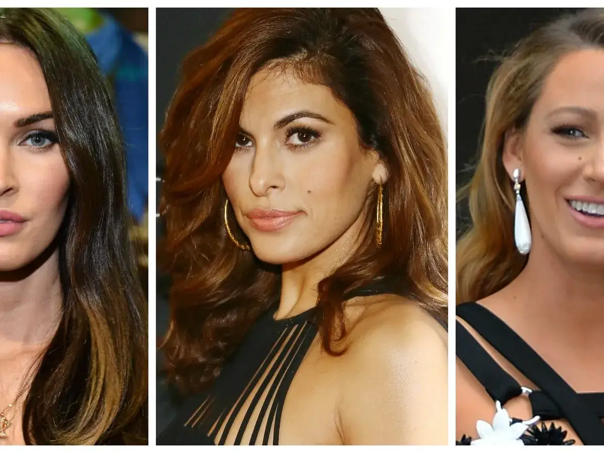 Inspiracje na fryzury dla cienkich włosów i pociągłej twarzy: Megan Fox, Eva Mendes i Blake Lively prezentują stylowe upięcia.