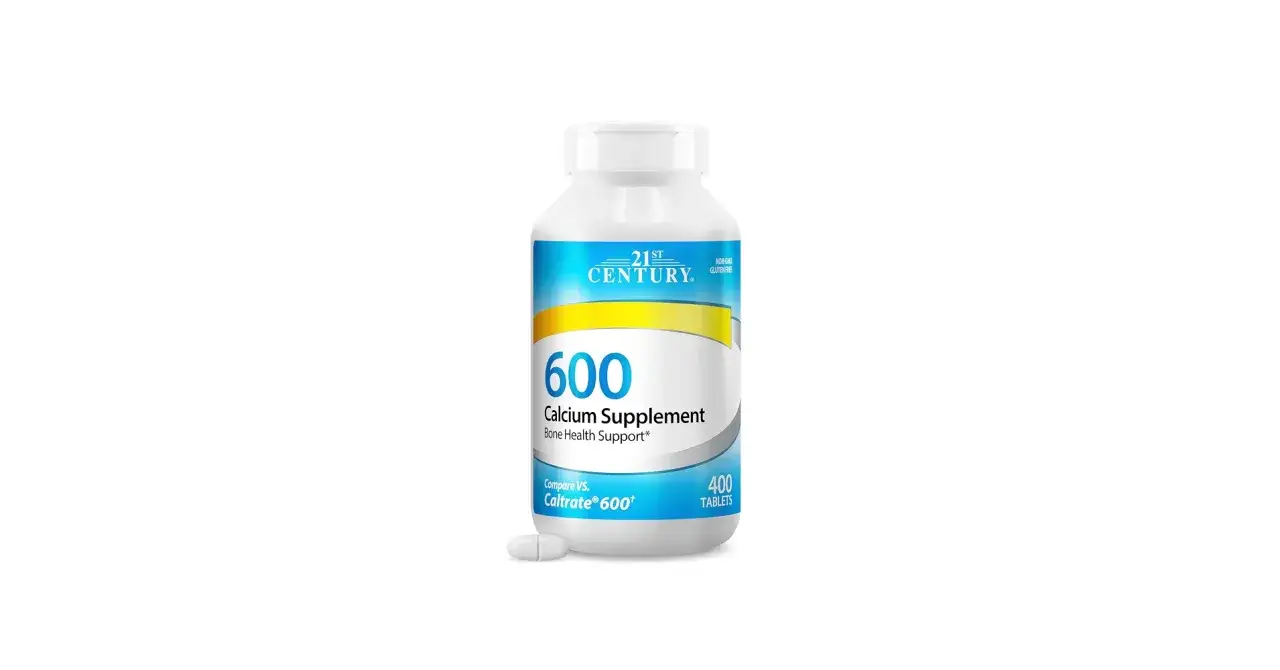 Suplement diety z wapniem 600, wspierający zdrowie kości. Opakowanie 400 tabletek.