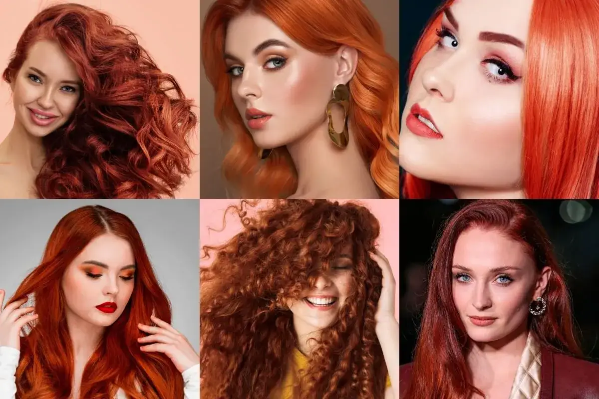 Seis mujeres lucen deslumbrantes con su **pelo pelirrojo**, desde ondas suaves hasta rizos salvajes.