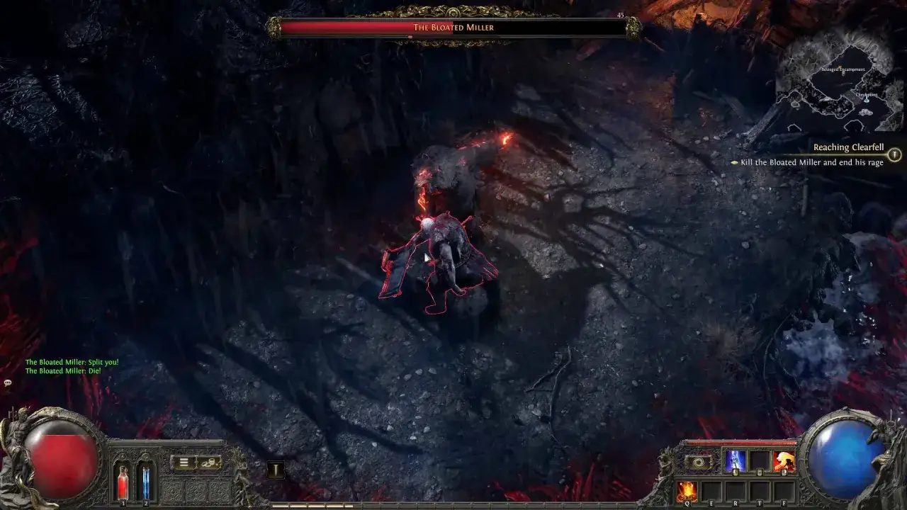 Un personaje lucha contra un monstruo en Path of Exile. ¡Ojalá sepamos cuándo sale Path of Exile 2!