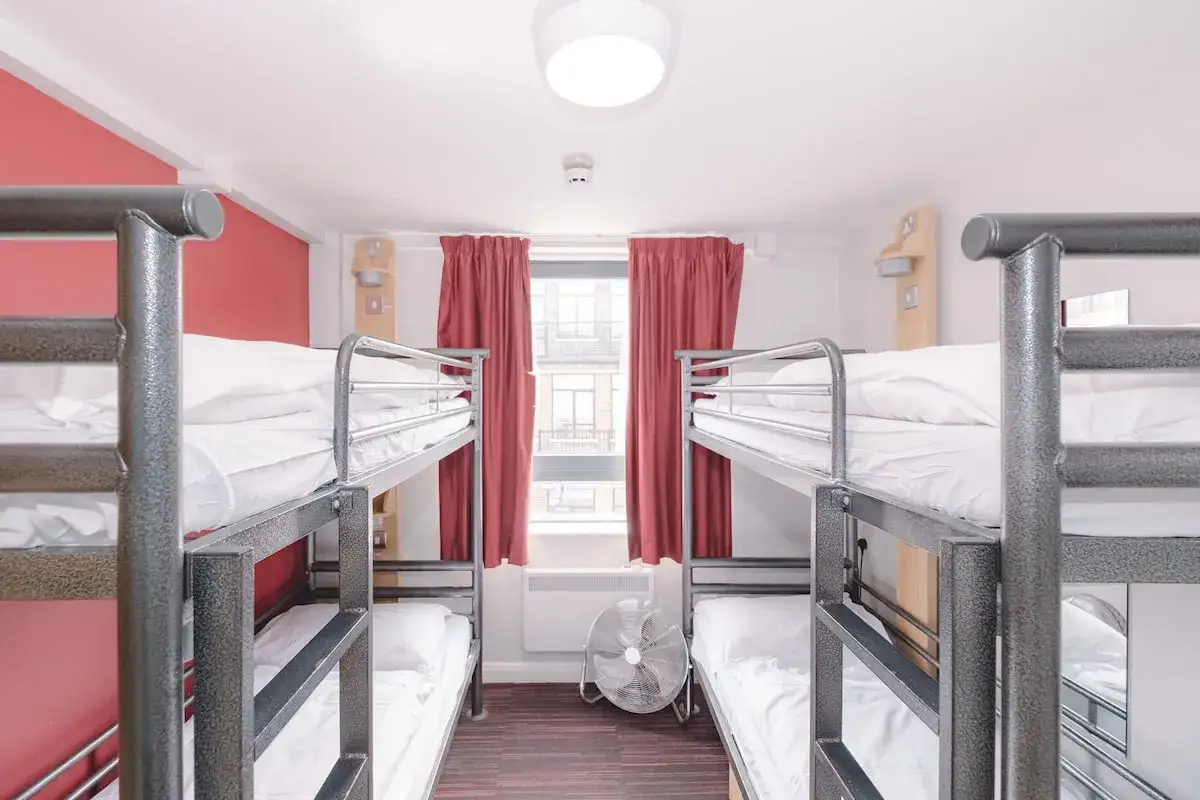 różne typy noclegów Londyn hostel hotel Airbnb