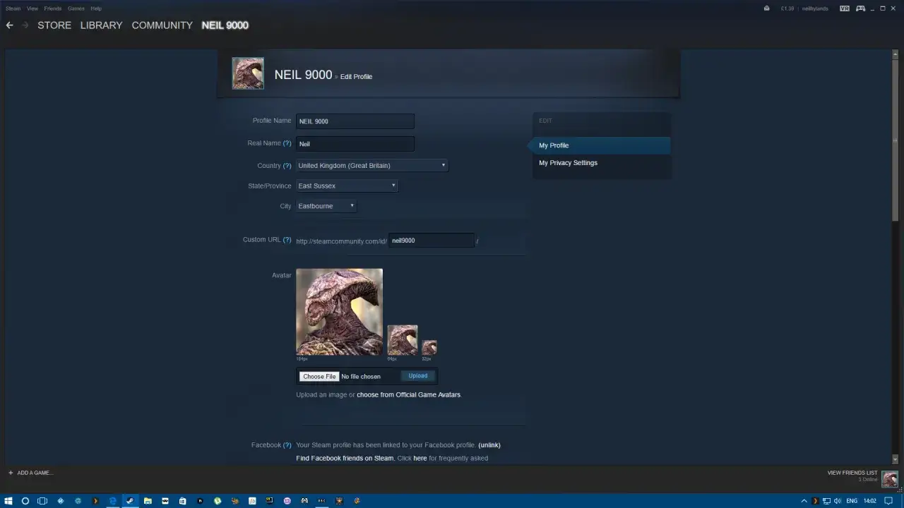 Edytowanie profilu Steam użytkownika NEIL 9000. Tutaj znajdziesz link do profilu Steam: http://steamcommunity.com/id/neil9000.
