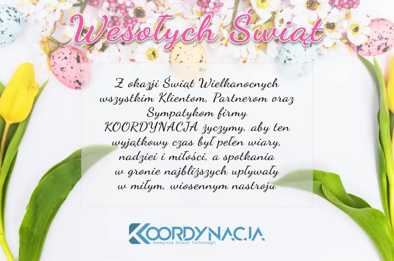 Wesołych Świąt! KOORDYNACJA życzy wszystkim Klientom, Partnerom i Sympatykom firmy radosnych, pełnych wiary i nadziei Świąt Wielkanocnych.