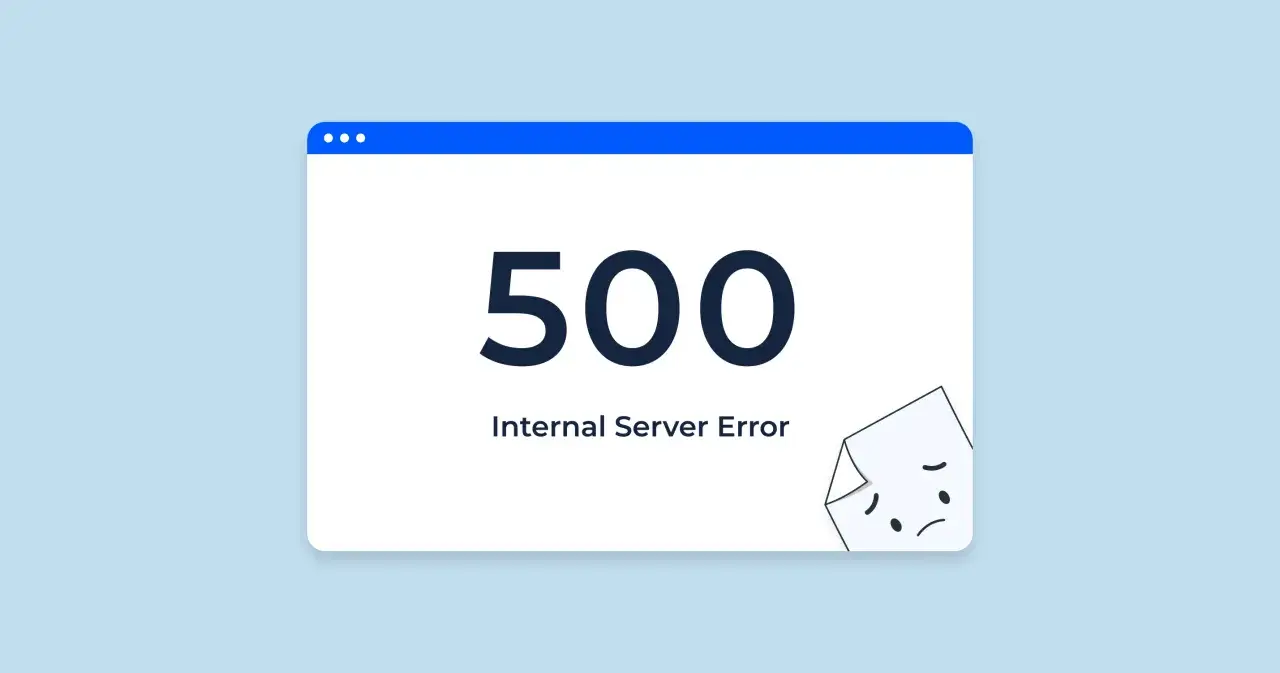 Komunikat błędu 500 
