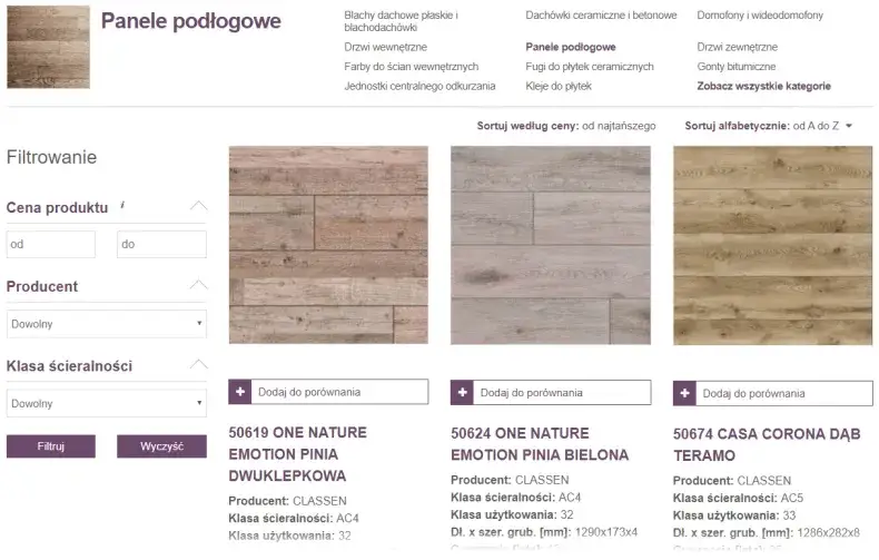 porównanie gres i panele podłogowe infografika