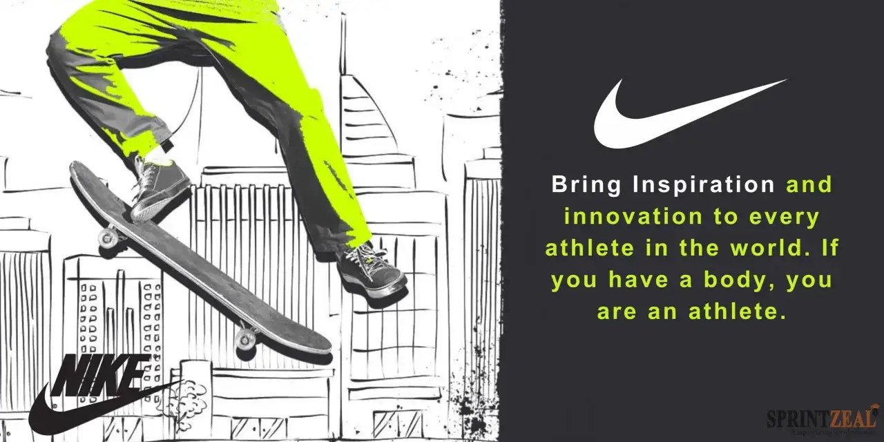 En skateboard&aring;kare med neongr&ouml;na byxor i en stiliserad stadsmilj&ouml;. Nike reklam med budskapet 