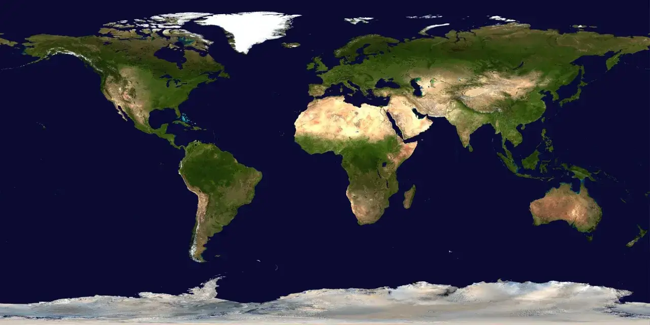 Mapa mórz polarnych Arktyki i Antarktydy