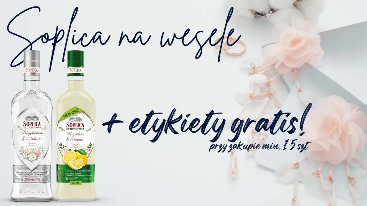 w&oacute;dka z personalizowaną etykietą na wesele