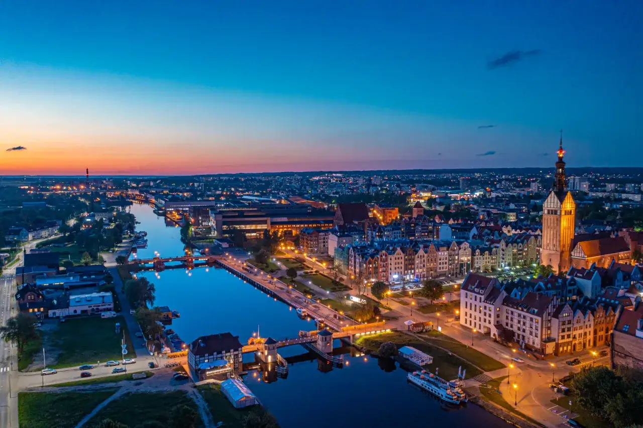 Panorama Elbląga Stare Miasto