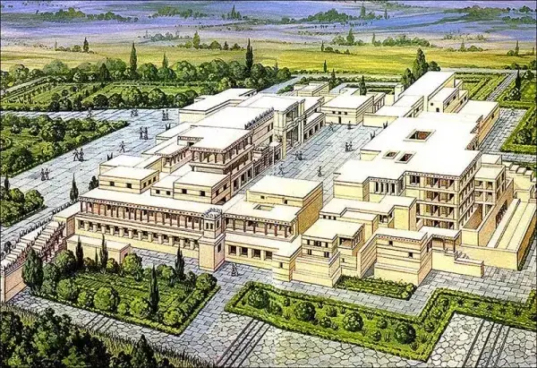 Pałac w Knossos rekonstrukcja