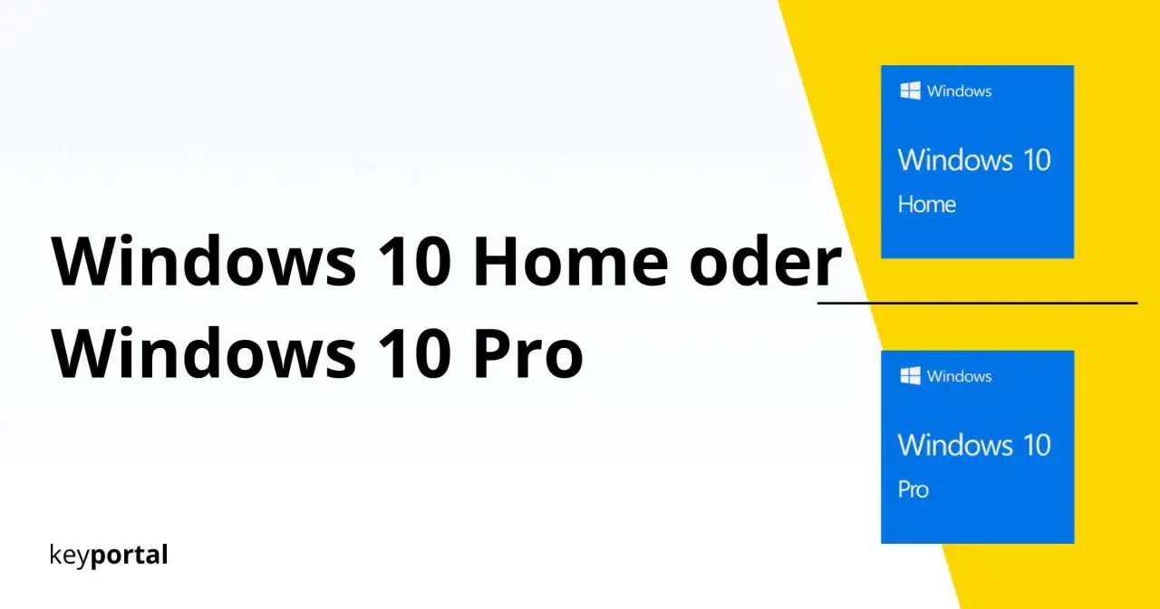 Vergleich von Windows 10 Home und Windows 10 Pro. Die Wahl h&auml;ngt von deinen Bed&uuml;rfnissen ab.