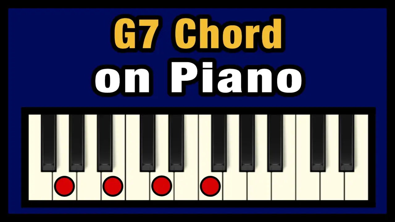 Le sol 7 piano est illustr&eacute; par des points rouges sur les touches d'un clavier.