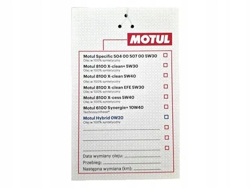 Motul 5W30 normy opakowania