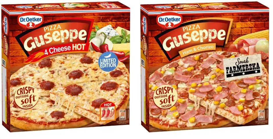 R&oacute;żne rodzaje pizzy Guseppe