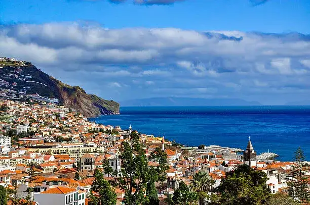 widok na Funchal i ocean