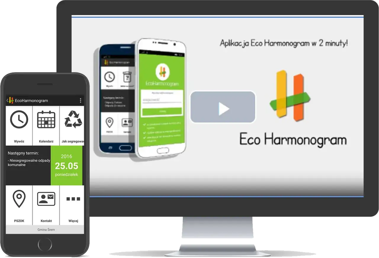 Aplikacja mobilna harmonogram wywozu śmieci