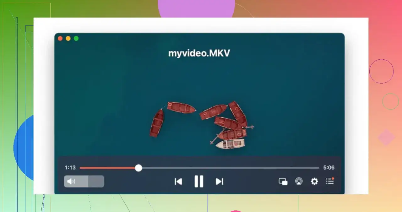 A video player shows