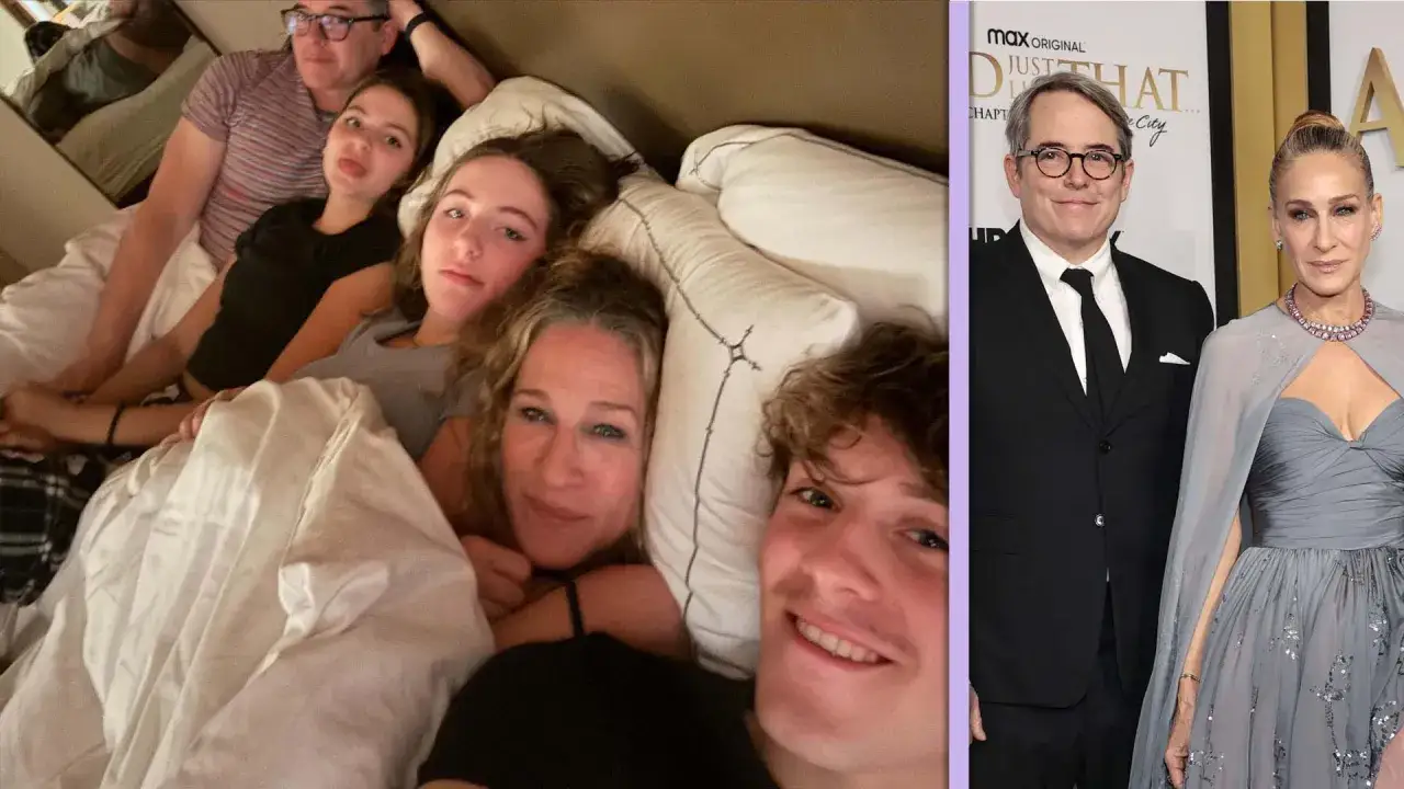 Sarah Jessica Parker z dziećmi w łóżku i na premierze.