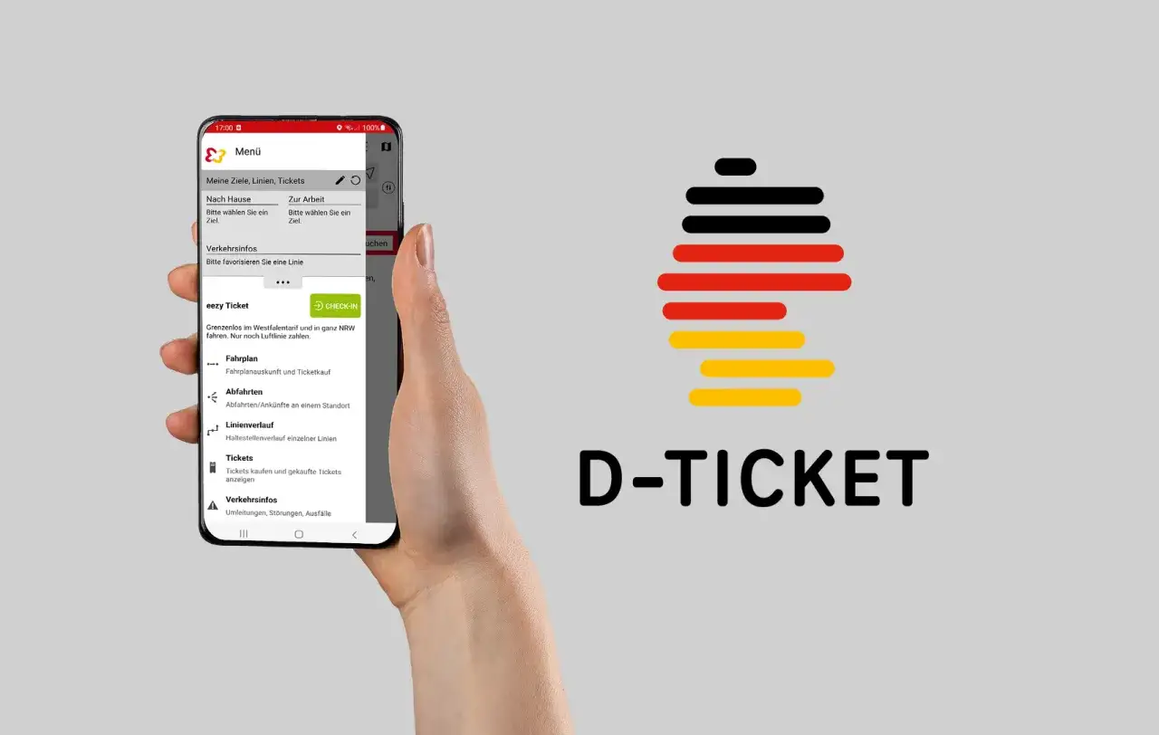 Hand h&auml;lt Smartphone mit der App 