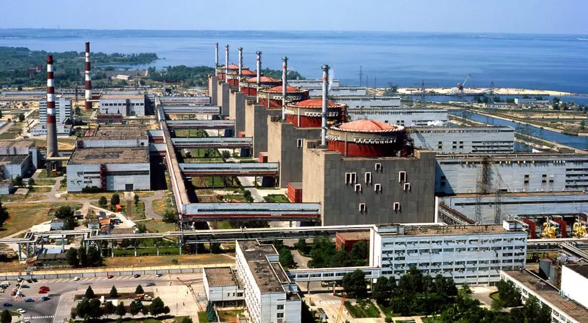 Zaporoska Elektrownia Jądrowa z lotu ptaka