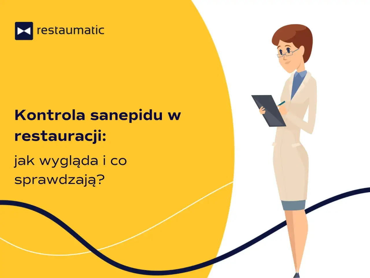 Inspektor sanitarny spisuje notatki podczas kontroli restauracji. Dowiedz się, jak wygląda mandat z sanepidu dla pracownika.